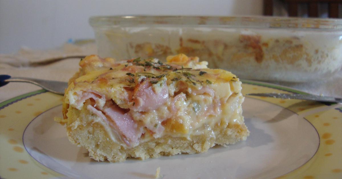 Quiche de presunto e queijo da Lele